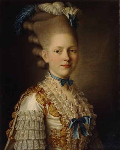 Portrét hraběnky Kh. Obolenskaja, asi 1776 od Alexander Roslin