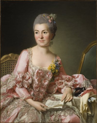 Portrét Marie-Suzanne Giroust, Madame Roslin 1734-1772, 1770 od Alexander Roslin