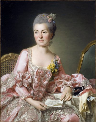 Portrét Marie Suzanne (Marie-Suzanne) Giroust, Madame Roslin (1734-1772) Obraz Roslin, Alexander (Alexandre) (1718-1793) od Alexander Roslin