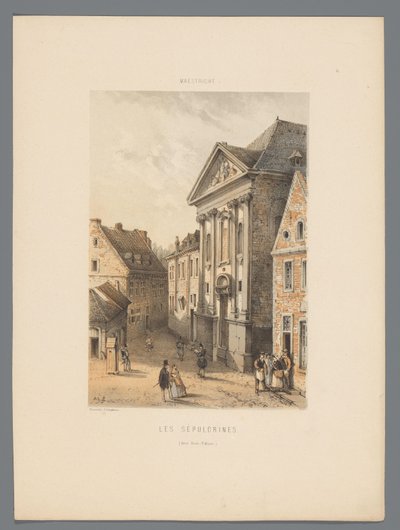 Bonnefantenklooster te Maastricht Hroby (známé jako Bons-Enfants) (název na předmětu) Památky Maastrichtu (název série) od Alexander Schaepkens