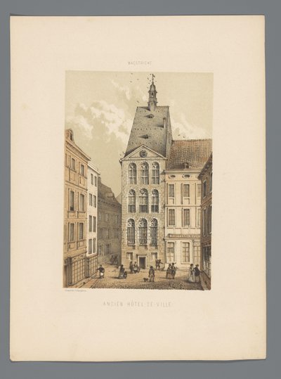 Stará radnice v Maastrichtu Ancien Hôtel-de-ville (název na objektu) Monuments de Maastricht (název série) od Alexander Schaepkens