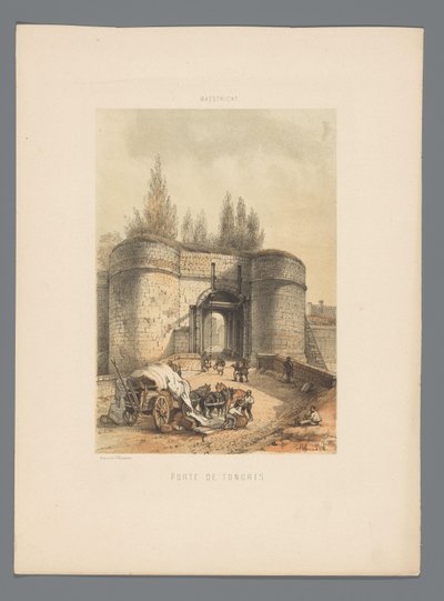 Brána Tongerse v Maastrichtu Porte de Tongres (název na objektu) Monuments de Maastricht (název série) od Alexander Schaepkens
