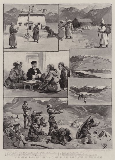 Prázdninový zájezd do Tibetu, návštěva Svatého jezera Mansalwar od Alexander Stuart Boyd