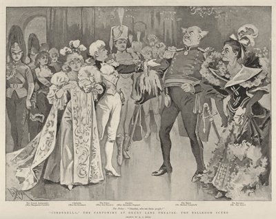 Popelka, Pantomima v divadle Drury Lane, scéna z tanečního sálu od Alexander Stuart Boyd