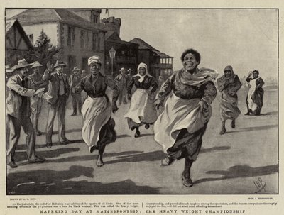 Mafeking Day v Matjiesfontein, mistrovství v těžké váze od Alexander Stuart Boyd