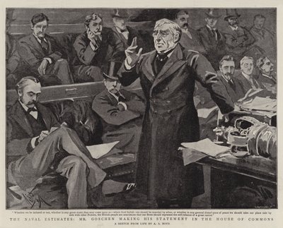 Námořní odhad, pan Goschen při svém prohlášení v Dolní sněmovně od Alexander Stuart Boyd