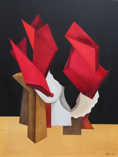Červený geometrický obrazec od Alexander Trifonov