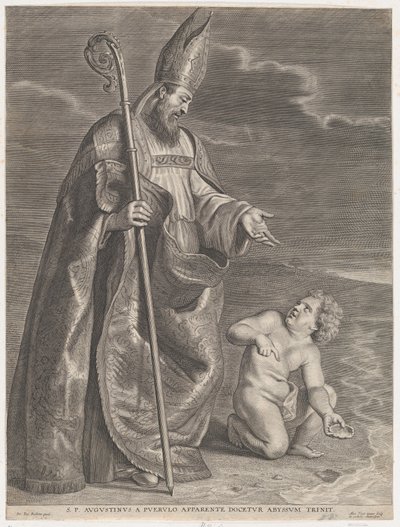 Svatý Augustin, zjevující se dítěti na pláži, ca. 1662-95, ca. 1662-95. od Alexander Voet