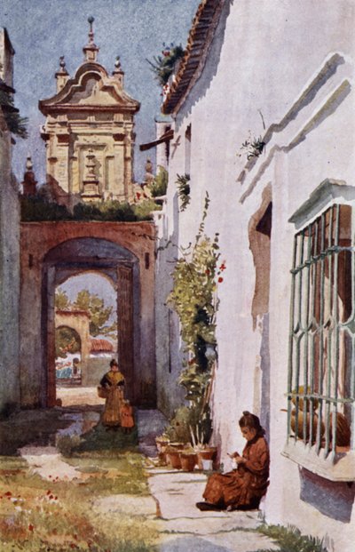 V Seville (barevné lito) od Alexander Wallace Rimington