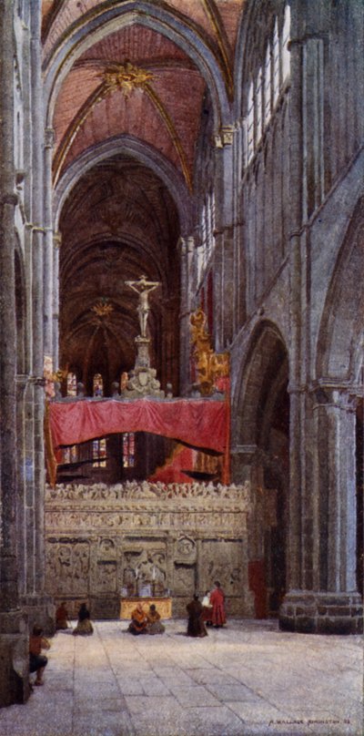 Loď katedrály Avila (barevné lito) od Alexander Wallace Rimington
