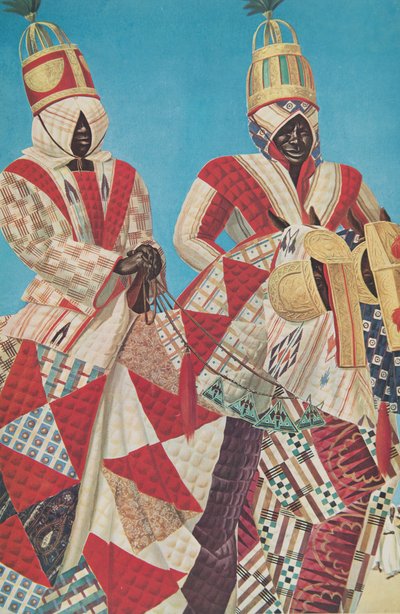 Cavaliers Djerma (Niamey), z Dessins et Peintures dAfrique, provádí au cours de lexpedition Citroen Centre Afrique, deuxieme misi Haardt Audouin-Dubreuil, hospoda. Paříž, 1927 od Alexander Yakovlev