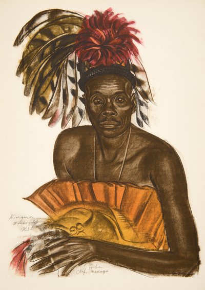 Tuba, šéfkuchař Matchaga (Niangara (haut Ouelle), z Kresby a malby Afriky, popravený během expedice Citroen Centre Afrique, druhá mise Haardt Audouin-Dubreuil, pub. Paříž, 1927 (spol. od Alexander Yakovlev