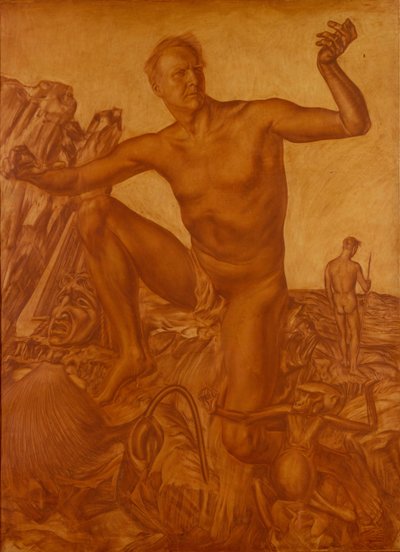 Portrét zpěváka Fjodora Šaljapina 1873-1938, 1917 od Alexander Yevgenyevich Yakovlev