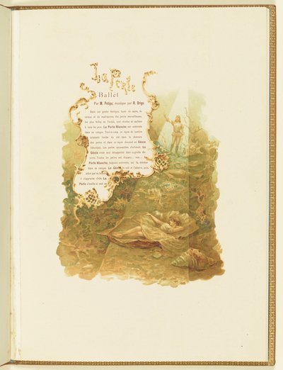 Program pro balet La Perle od Mariuse Petipy a Riccarda Driga, 1896. od Alexander von Hohen