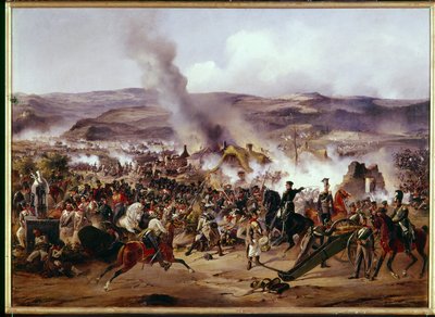 Napoleonské války: Bitva u Kulmu (nynější Chlumec) v Čechách (Česká republika) 30. 8. 1813 proti francouzské armádě koalici pruských, rakouských a ruských vojsk během německého tažení. Obraz od Alexandra od Alexander von Kotzebue