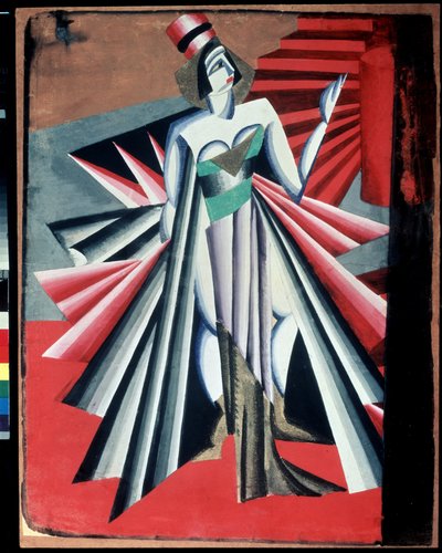 ""Postava z Herodie"" Kostým pro postavy ze hry ""Salome"" od Oscara Wilda. Kvaš od Alexandry Alexandrovna Exter (1882-1949) 1917 Státní ústřední muzeum divadla A. Bakhrushina, Moskva, Rusko od Alexandra Alexandrowna Exter
