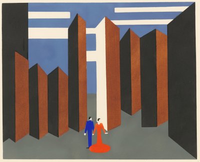 Scénický design z portfolia Décors de Théâtre, 1930. od Alexandra Alexandrowna Exter