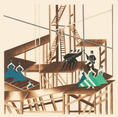 Scénický design z portfolia Décors de Théâtre, 1930. od Alexandra Alexandrowna Exter