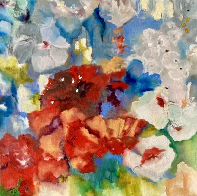 Živé abstraktní květiny od Alexandra Higgins