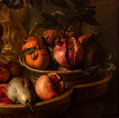 Zátiší s trofejí zvěře, detail od Alexandre-François Desportes