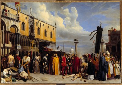 Pohřební pocty Tizianovi (Tiziano Vecellio od Alexandre Jean Baptiste Hesse