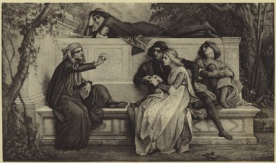 Florentský básník (hlubotisk) od Alexandre Cabanel