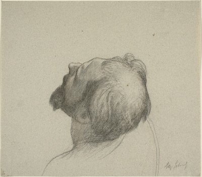 Studie obrácené hlavy člověka od Alexandre Cabanel
