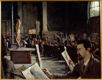 Dílna malíře Alexandra Cabanela (1823-1889) na Ecole des Beaux Arts Malba Tacrede Bastet (1858-1942) 1883 Grenoble Musee des Beaux Arts Pozor! Použití tohoto díla může být podmíněno žádostí o autorizaci třetí stranou nebo dodatečně od Alexandre Cabanel