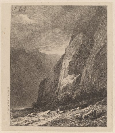 Útesy v bouři od Alexandre Calame