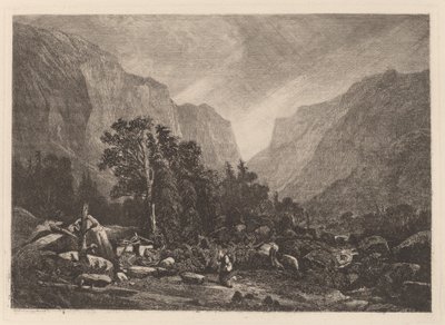 Pár u zničeného domu od Alexandre Calame