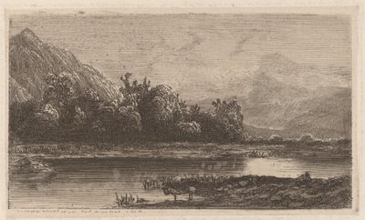 Horské jezero od Alexandre Calame