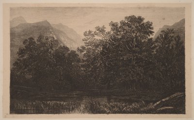 Horské jezírko od Alexandre Calame