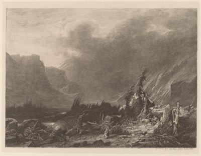Horská bouře od Alexandre Calame