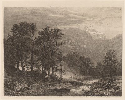 Horský potok od Alexandre Calame