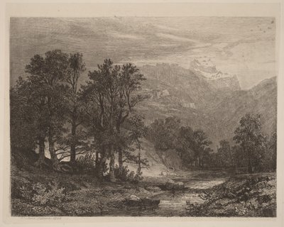 Horský potok od Alexandre Calame