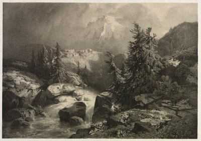 Bouře v Alpách. od Alexandre Calame