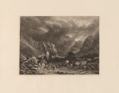 Bouře v horách od Alexandre Calame