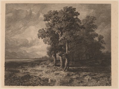 Stromy v bouři od Alexandre Calame