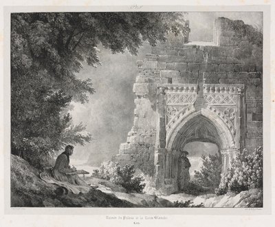 Malebné a romantické cesty ve staré Francii: Ruiny paláce Bílé královny od Alexandre Evariste Fragonard