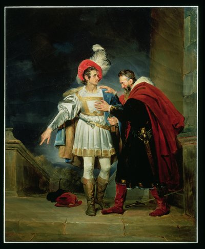 Rodrigo de Vivar, El Cid (asi 1043-99) a jeho otec Don Diego, asi 1827 od Alexandre Evariste Fragonard