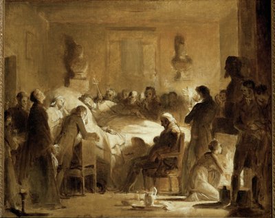 Poslední chvíle vévody de Berry (malba na plátně) od Alexandre Evariste Fragonard