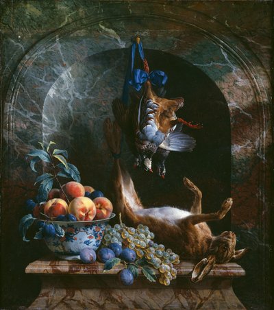 Still Life with Dead Game in a Marble Niche, 1706 od Alexandre Francois Desportes