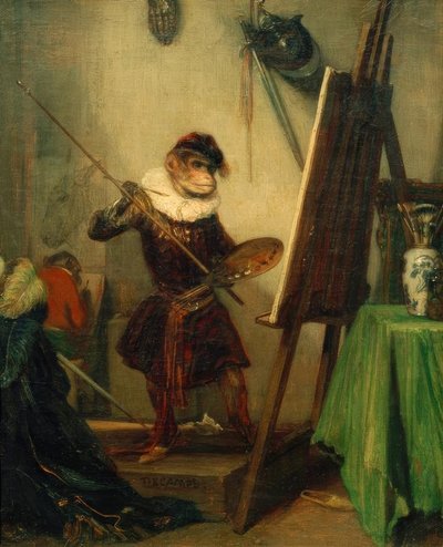 Opice jako malíř od Alexandre Gabriel Decamps