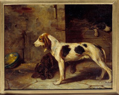 Psi Brifauts Malba Alexandra Gabriela Decampse (1803-1860) 1843 Ne. 0,25x0,32 m od Alexandre Gabriel Decamps