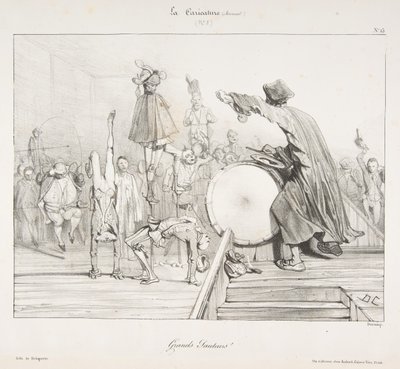 Skvělí skokani!, z La Caricature, 1823-60. od Alexandre Gabriel Decamps