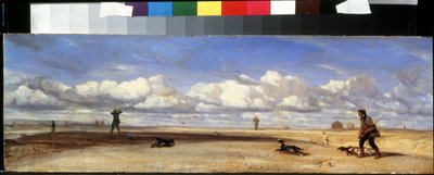 ""Hov na kachny"" (Lovci kachen) Obraz Alexandra Gabriela Decampse (1803-1860) 1843 Puškinovo muzeum Moskva od Alexandre Gabriel Decamps