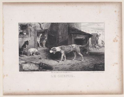 Chovatelská stanice, ze série Hunting Scenes, 1829. od Alexandre Gabriel Decamps