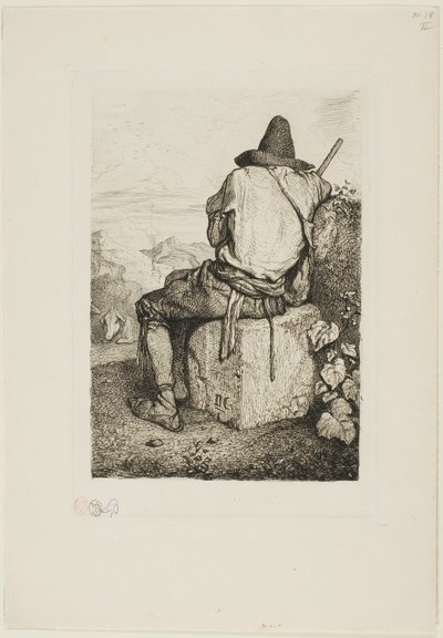 Pastýř vepřů od Alexandre Gabriel Decamps