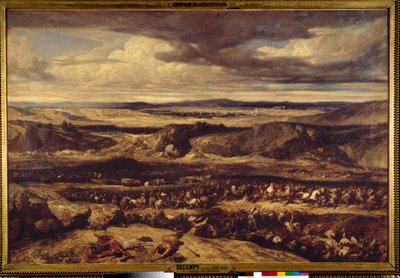 Porážka Cimbres (101 př. n. l.) nebo římský vojevůdce Marius porazil Cimbres v rovině Provence Malba Alexandra Gabriela Decampse (1803-1860) 1833 Sun. 1,3x1,95m od Alexandre Gabriel Decamps