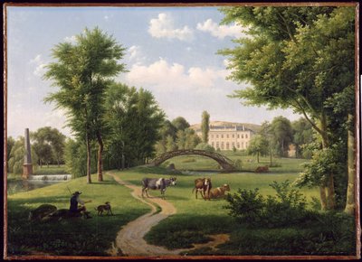 Pohled na Chateau de Villers-Saint-Paul, poblíž Senlis od Alexandre Hyacinthe Dunouy